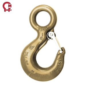 HLM L-320AN EYE HOOK , Alloy Steel Eye Hoist Hook with Latch |5:1 Design Factor for 1t - 22t