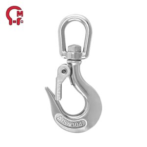 HLM Swivel Eye Hook,Stainless Steel | WT: 0.17-0.813kgs | 360° Swivel Action