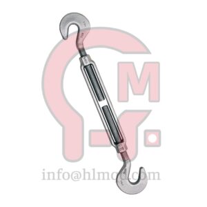 HLM HG-223 Hook and Hook Turnbuckle, Hot Dip galvanized steel | WLL: 400-5,000lb | Body Has UNC Threads