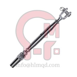 HLM Rigging Screw with Swageless Fork, Stainless Steel | Thread Size:1/4"-5/8" | Wire Size:1/8"-3/8"