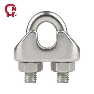 HLM Stainless Steel DIN741 Wire Rope Clip, Size: 3-26 | AISI304/316L | Saltwater-Proof Anchoring