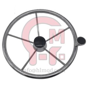 HLM Boat Steering Wheel, Stainless Steel ,Marine-Grade Steering Wheel with Ergonomic Grip