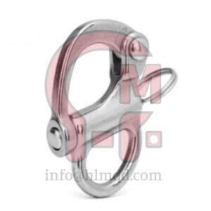 HLM Heavy Duty Marine 316 Stainless Steel 5/16" Fixed Snap Shackle Quick Connect Shackle Snap Hook Rigging for Sailboat Yacht
