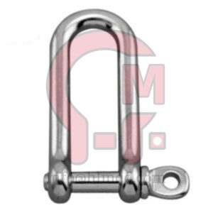 HLM Rigging Hardware 3/8" Stainless Steel Long Dee Shackle Self-locking Captive Pin - All Sizes