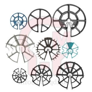 HLM Rebar Wheel,Heavy-Duty Plastic Rebar Roller Spacer for Enhanced Concrete Support