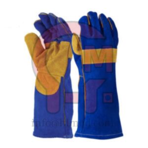 HLM High Quality Custom Made Goat Leather Rubber Welding protection Gloves
